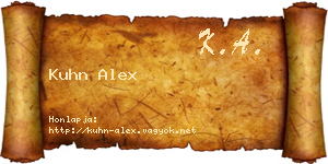 Kuhn Alex névjegykártya
