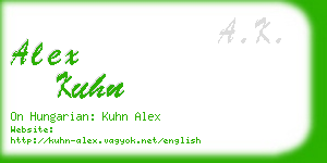 alex kuhn business card